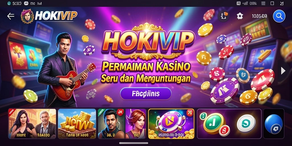 Tampilan gameplay HOKIVIP yang menarik dan penuh warna.