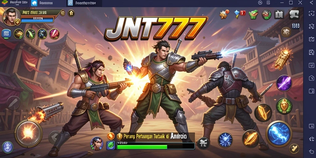 Tangkapan layar JNT777 menampilkan aksi pertarungan yang mendebarkan.