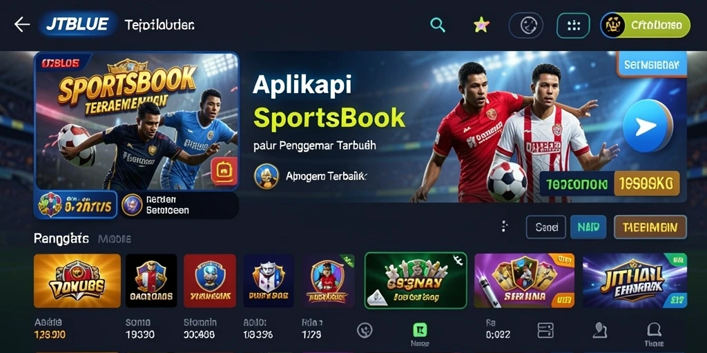 Tangkapan layar JTBLUE menampilkan gameplay yang menarik dan interaktif di dunia Sportsbook.