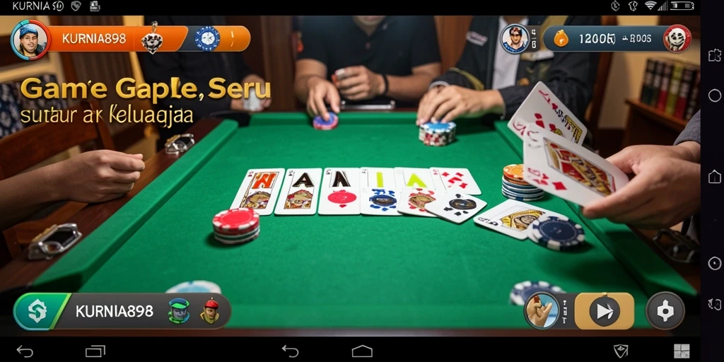Tampilan menarik gameplay Gaple di KURNIA898.