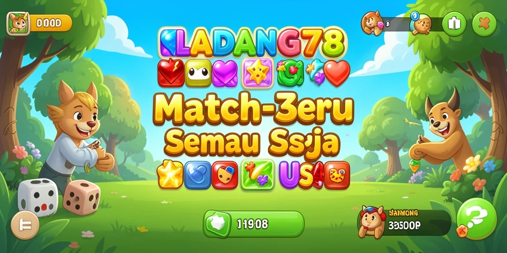 Gameplay seru Match-3 dengan grafis yang memukau.