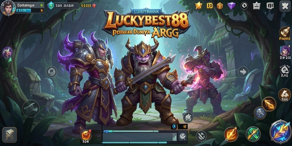Tampilan gameplay LUCKYBEST88 dengan aksi pertarungan yang mendebarkan.