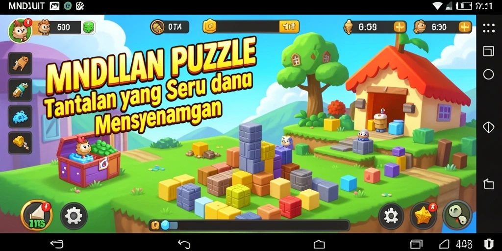 Screenshot gameplay MNDUIT dengan puzzle yang menarik dan menantang.