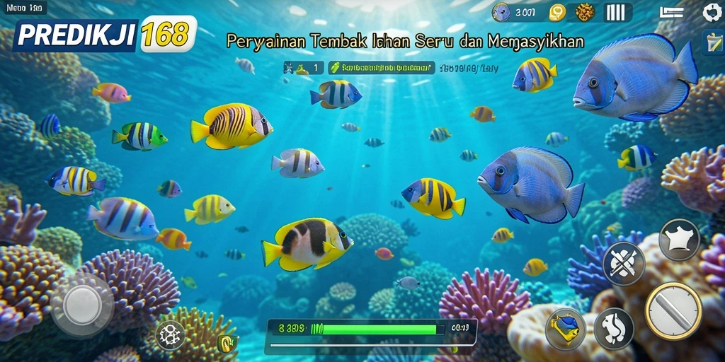 Tampilan gameplay seru PREDIKSI168 dalam Tembak Ikan.